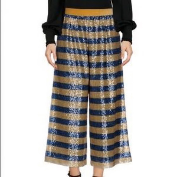 Scotch & Soda Pants - Scotch & Soda Sequin Cropped Culotte Pants size S